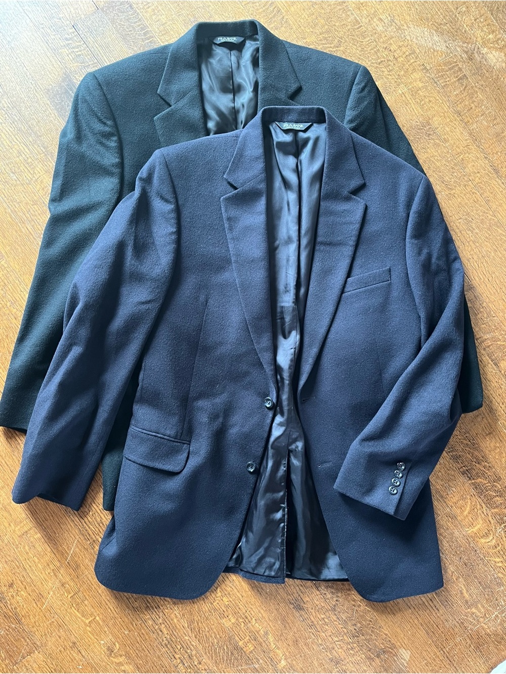 Two Jos. A Banks Cashmere Men's Blazer - Classic Two-Button Jacket 42L